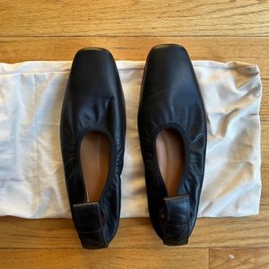ATP Atelier Brindisi Black Nappa Ballet Flats